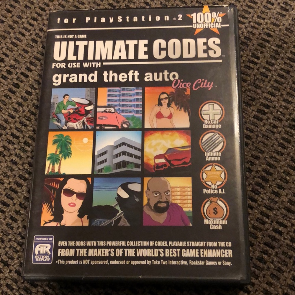 Not a game: ultimate codes for use with grand theft auto vice city